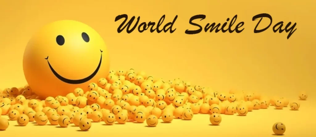 World Smile Day with yellow smiley faces